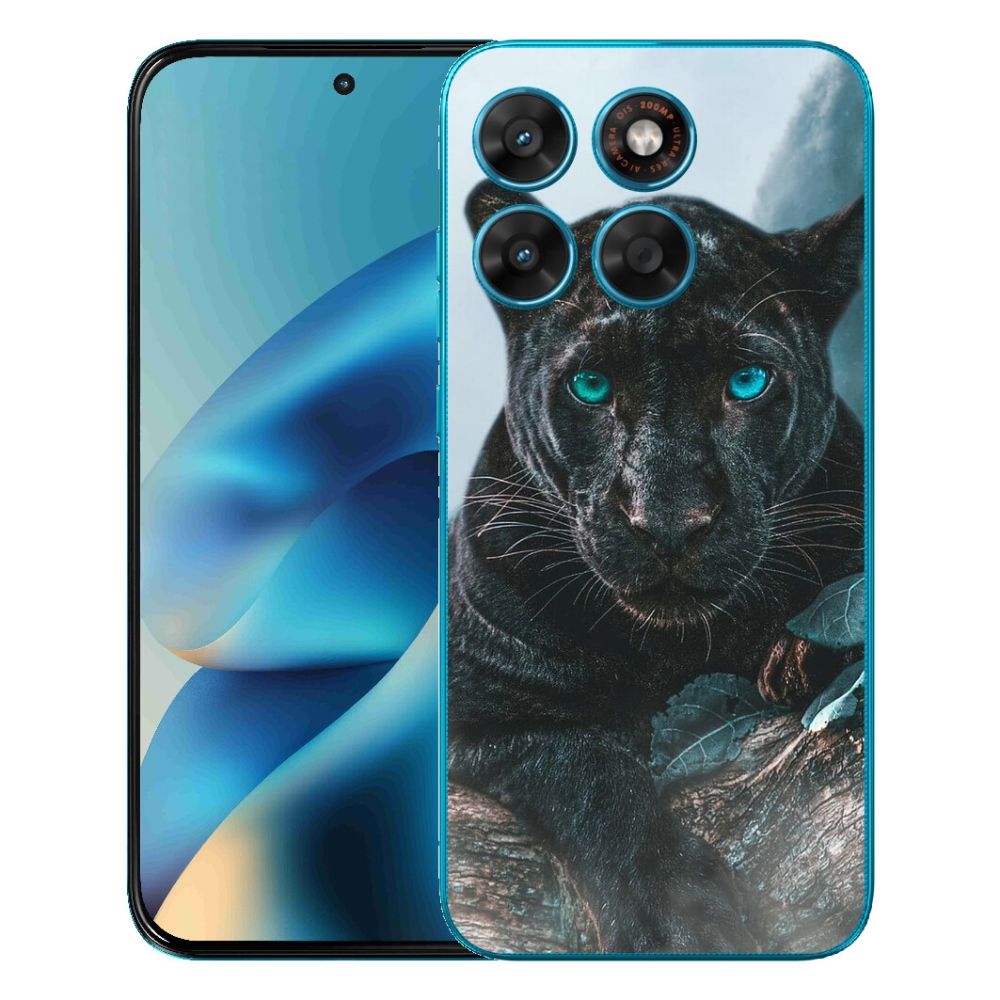 Gelový kryt mmCase na Motorola Moto G87/G77/G67 - černý panter