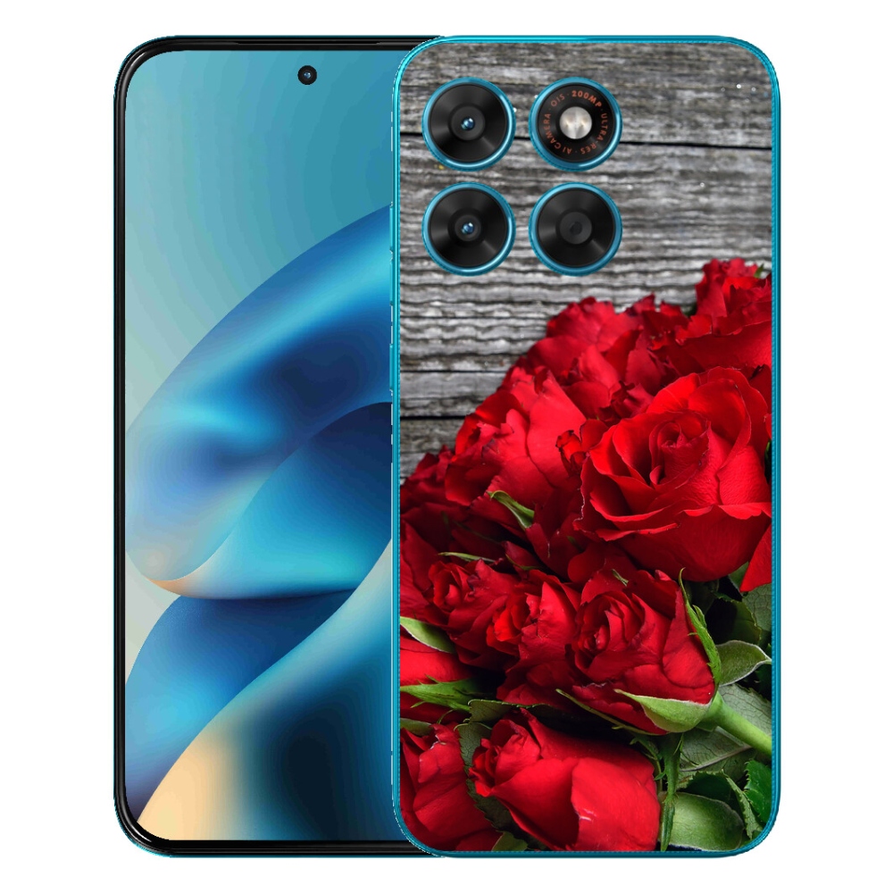 Gelový kryt mmCase na Motorola Moto G87/G77/G67 - červené růže