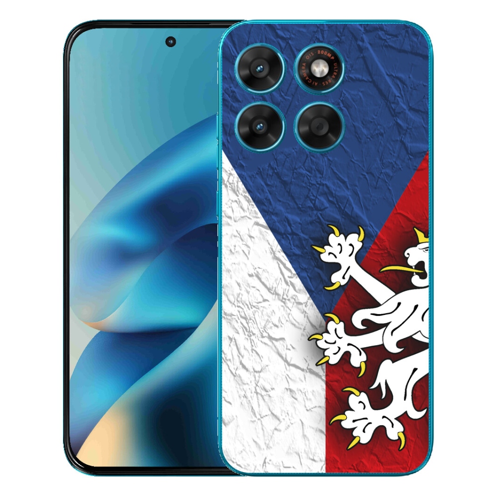 Gelový kryt mmCase na Motorola Moto G87/G77/G67 - česká vlajka 1