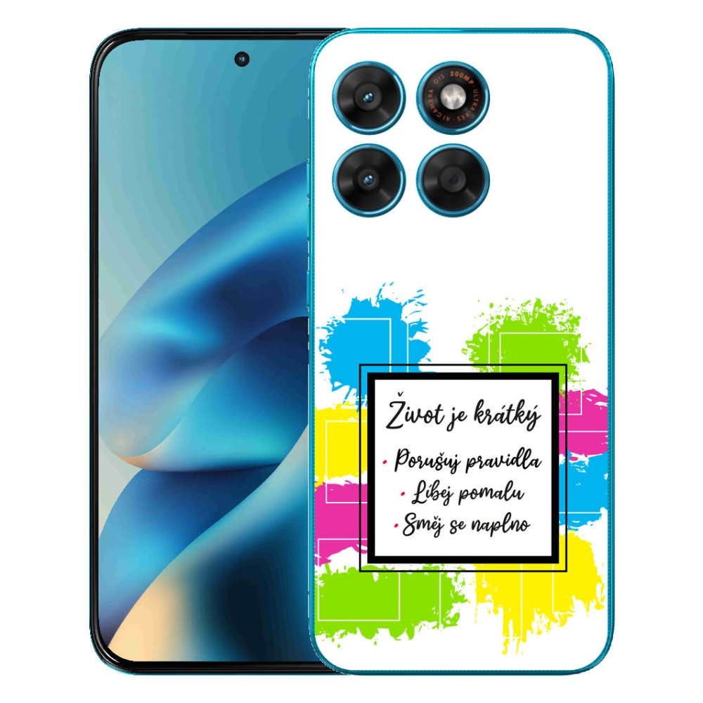 Gelový kryt mmCase na Motorola Moto G87/G77/G67 - citát 5 bílé pozadí