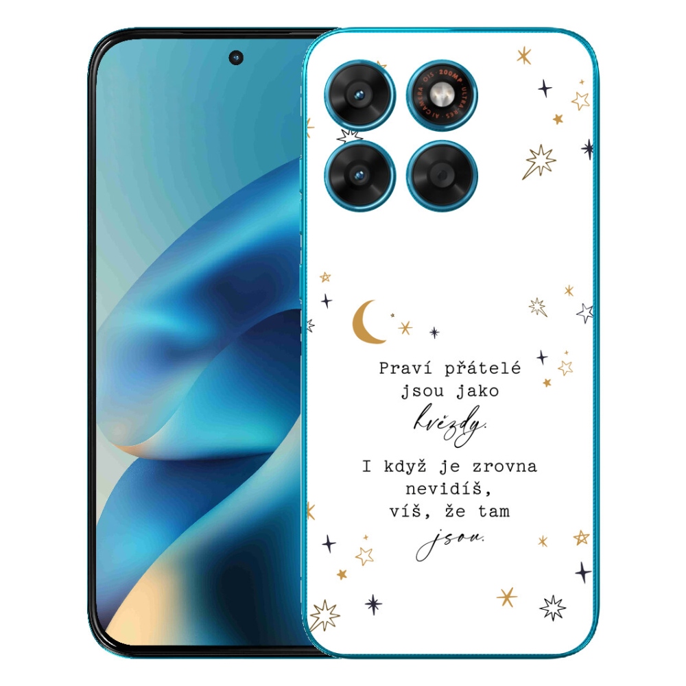Gelový kryt mmCase na Motorola Moto G87/G77/G67 - citát 6 bílé pozadí