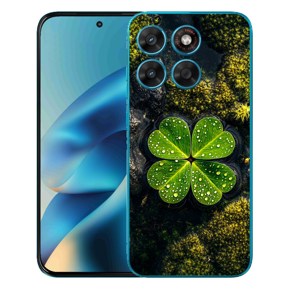 Gelový kryt mmCase na Motorola Moto G87/G77/G67 - čtyřlístek