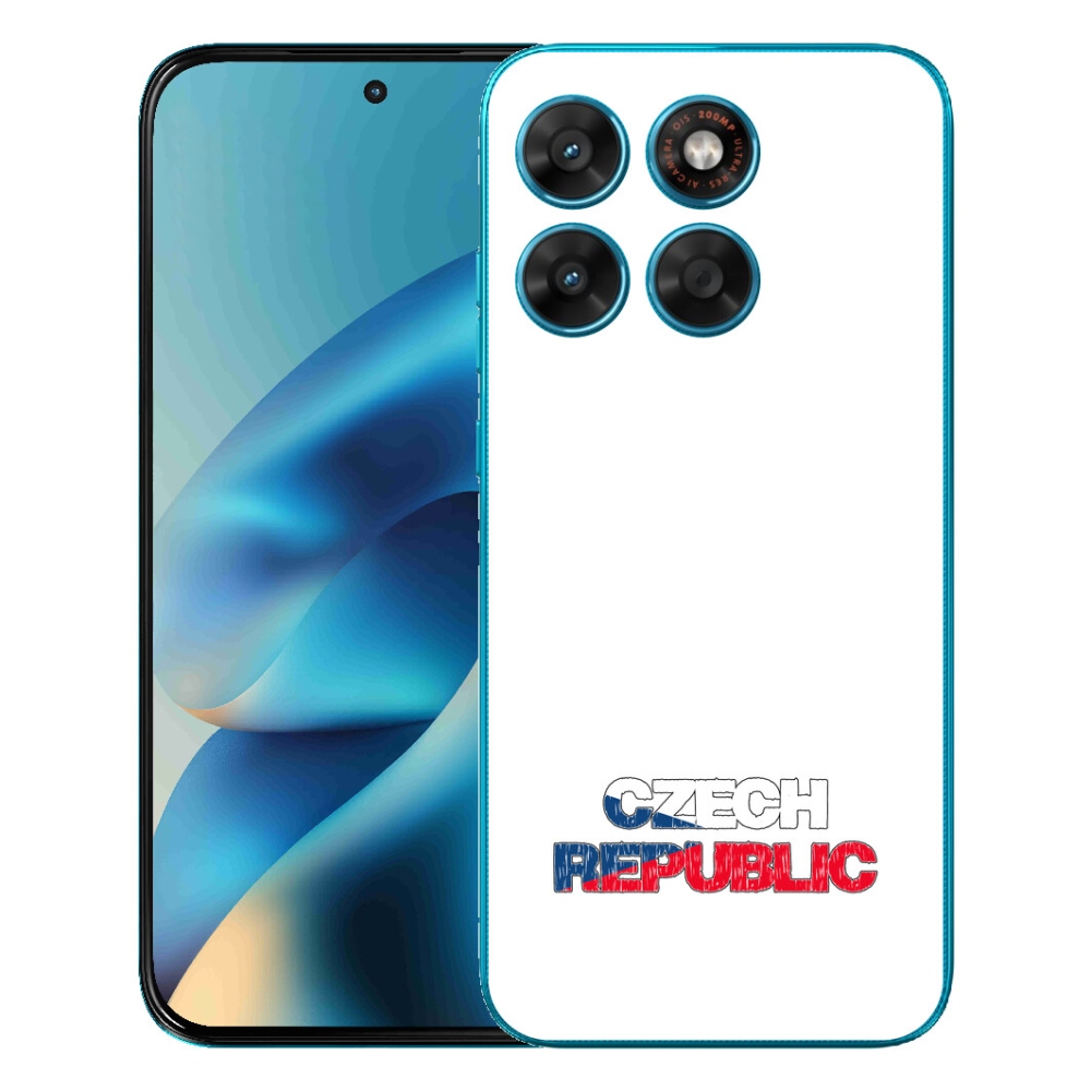 Gelový kryt mmCase na Motorola Moto G87/G77/G67 - Czech Republic bílé pozadí