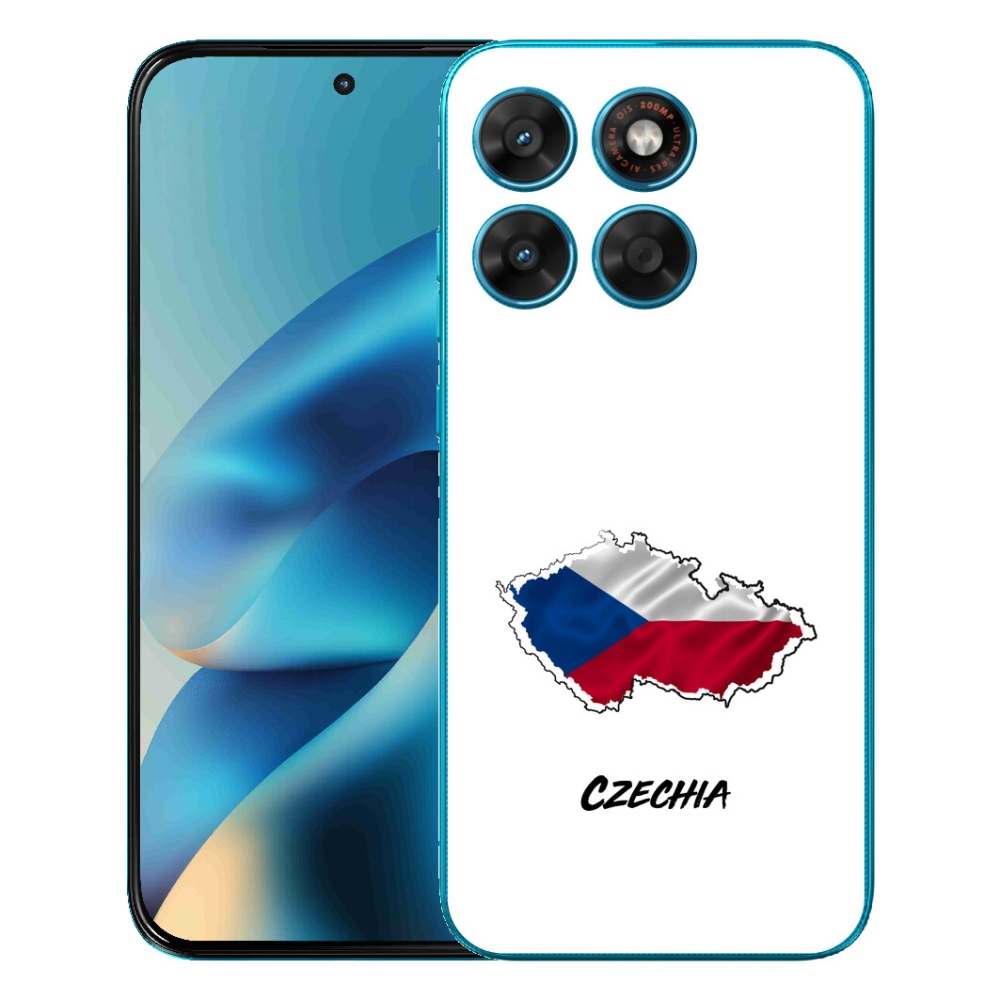 Gelový kryt mmCase na Motorola Moto G87/G77/G67 - Czechia bílé pozadí