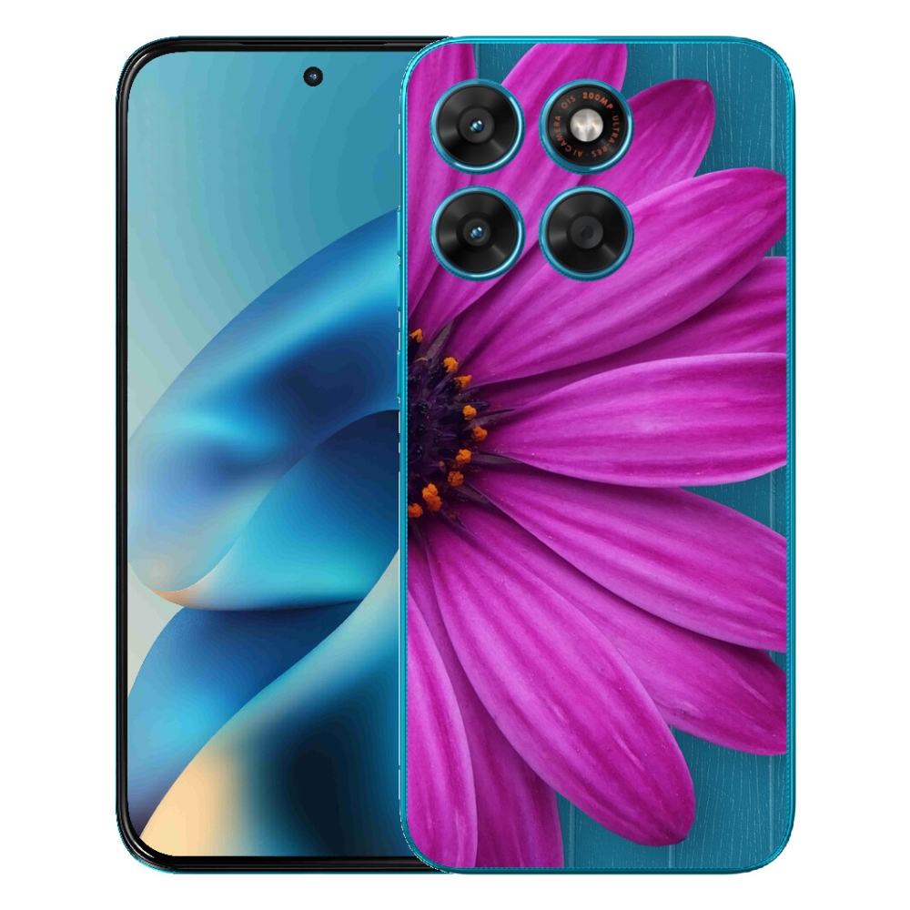 Gelový kryt mmCase na Motorola Moto G87/G77/G67 - fialová kopretina