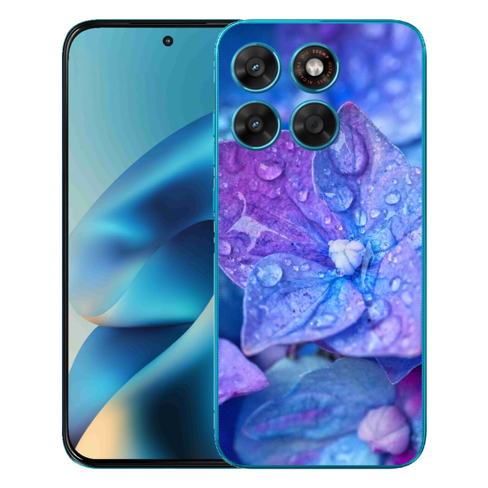 Gelový kryt mmCase na Motorola Moto G87/G77/G67 - fialový květ