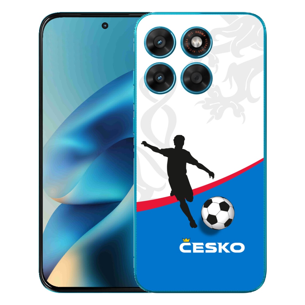 Gelový kryt mmCase na Motorola Moto G87/G77/G67 - fotbal Česko 1