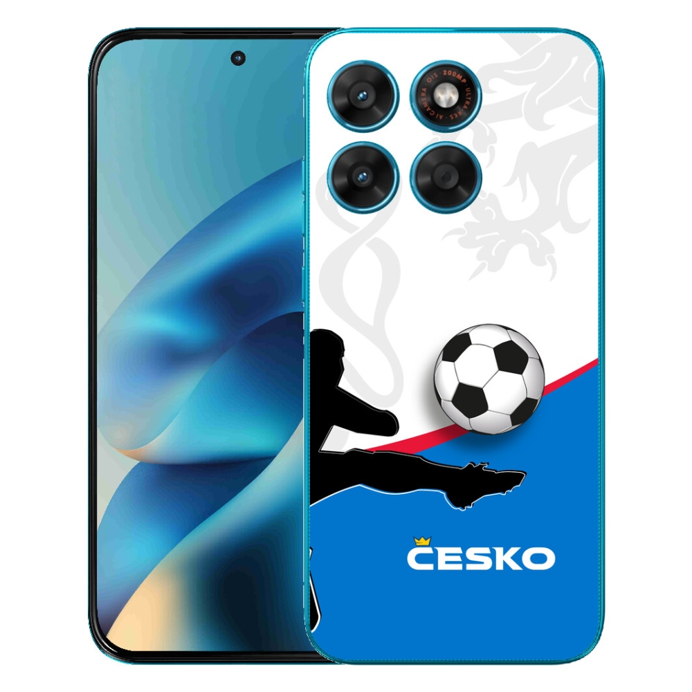Gelový kryt mmCase na Motorola Moto G87/G77/G67 - fotbal Česko 3