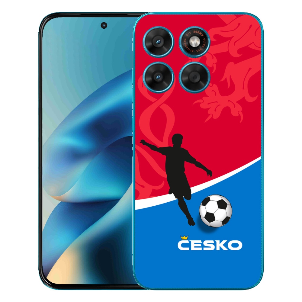 Gelový kryt mmCase na Motorola Moto G87/G77/G67 - fotbal Česko