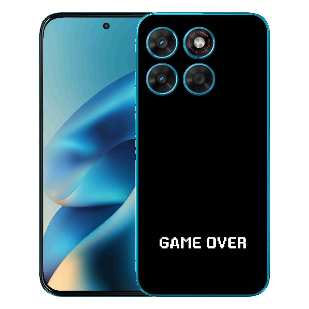 Gelový kryt mmCase na Motorola Moto G87/G77/G67 - game over černé pozadí