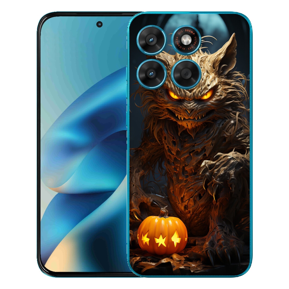 Gelový kryt mmCase na Motorola Moto G87/G77/G67 - halloweenská příšera