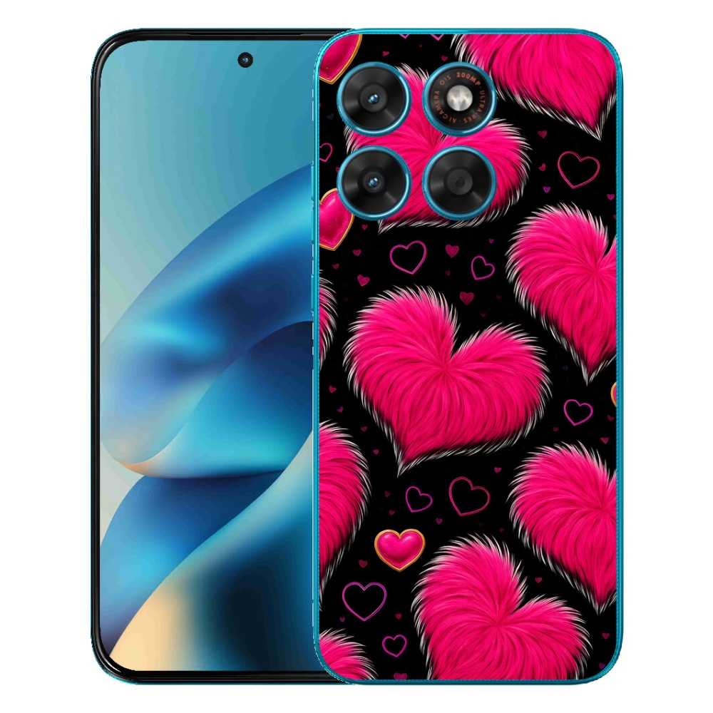 Gelový kryt mmCase na Motorola Moto G87/G77/G67 - hebká srdce