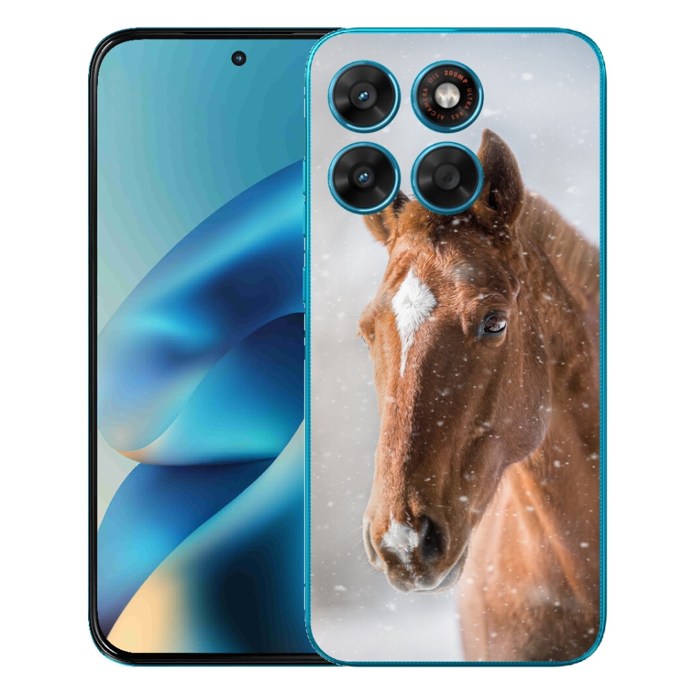 Gelový kryt mmCase na Motorola Moto G87/G77/G67 - hnědý kůň 2