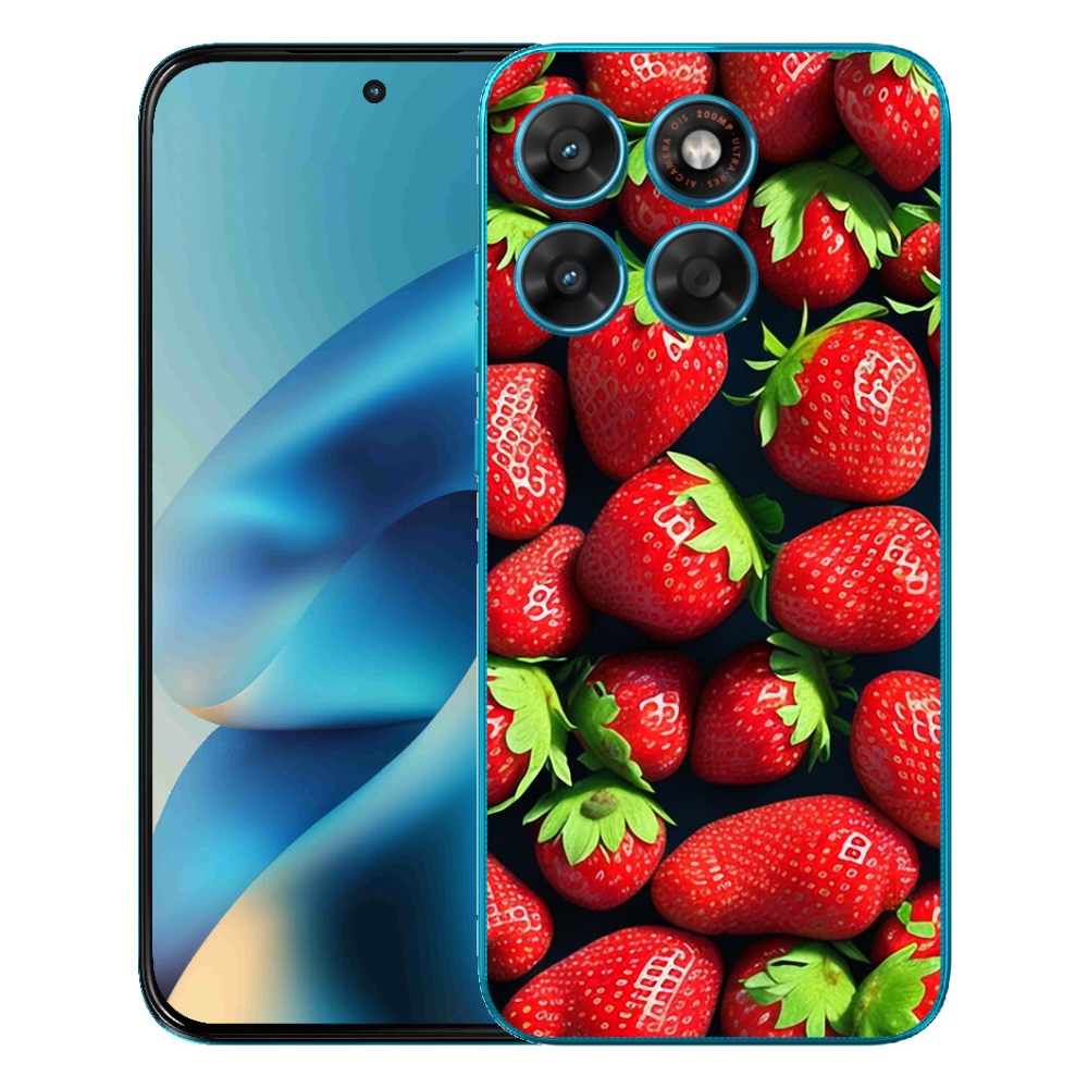 Gelový kryt mmCase na Motorola Moto G87/G77/G67 - jahody