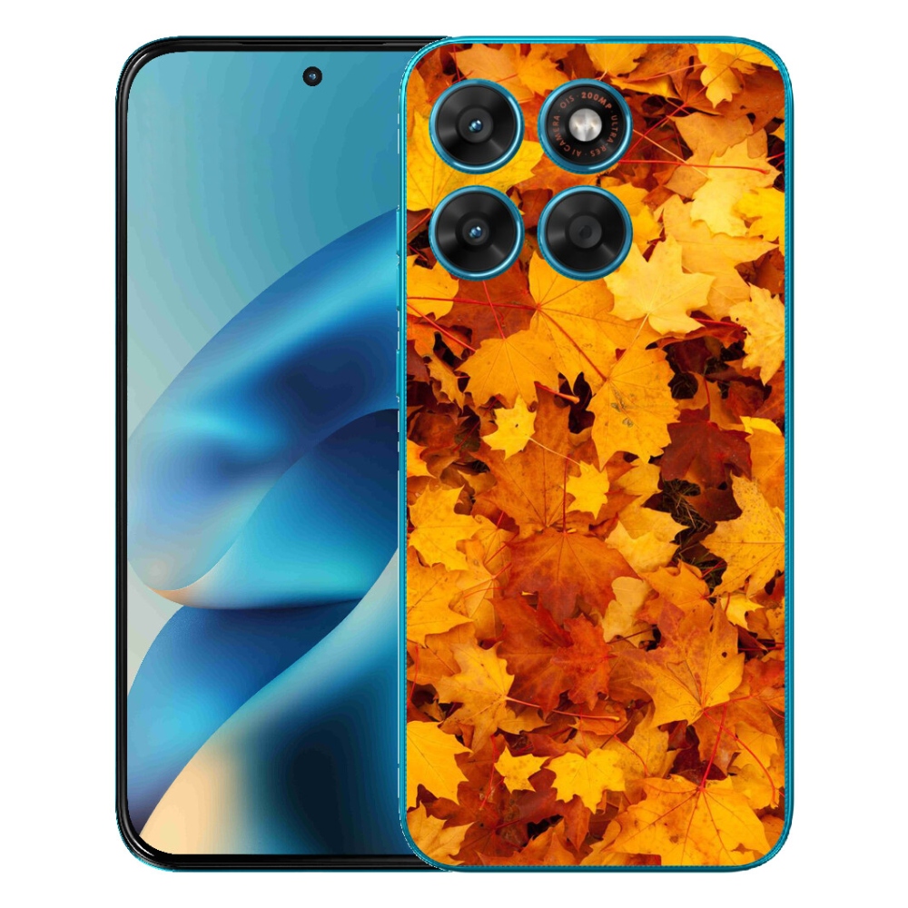 Gelový kryt mmCase na Motorola Moto G87/G77/G67 - javorové listy