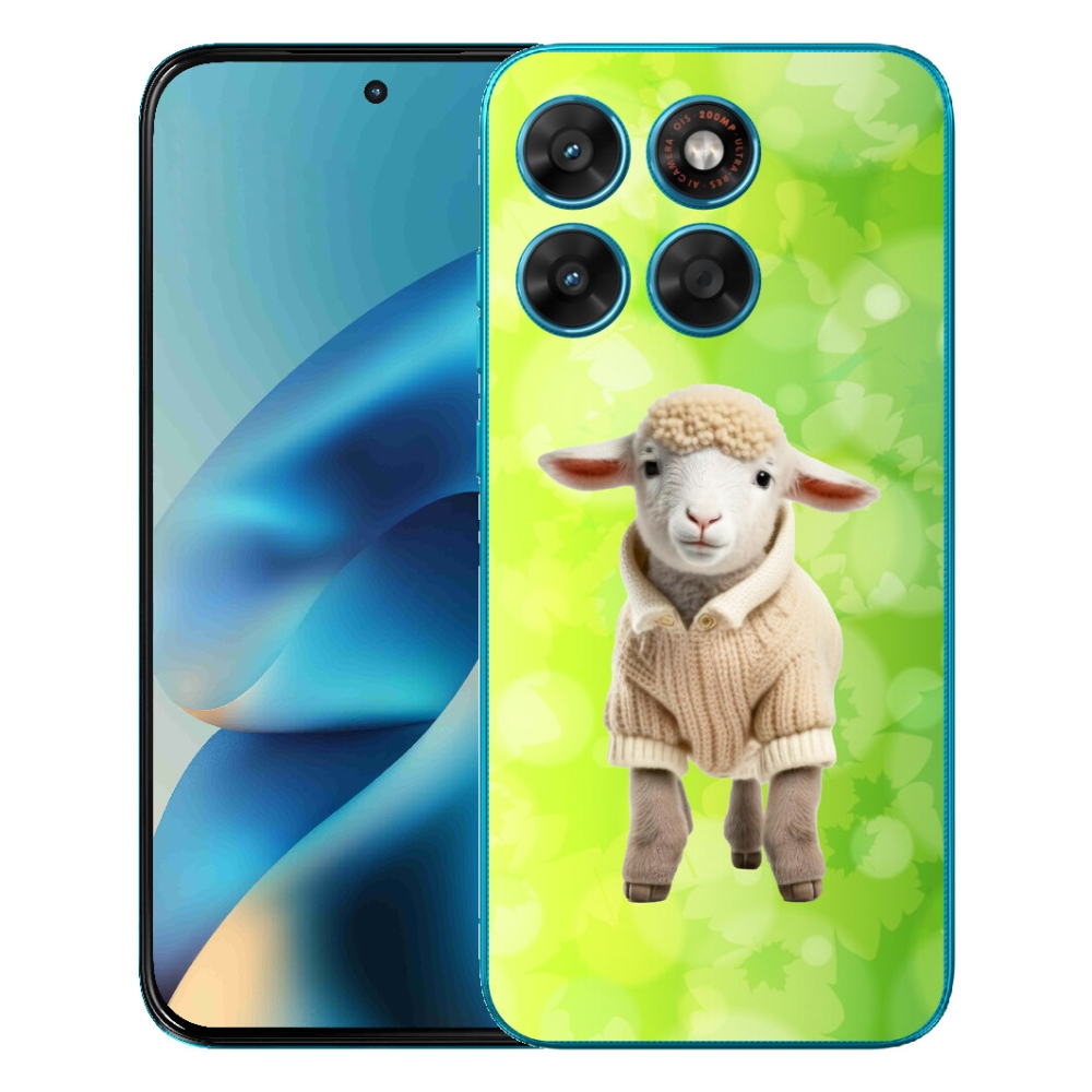 Gelový kryt mmCase na Motorola Moto G87/G77/G67 - jehně ve svetru