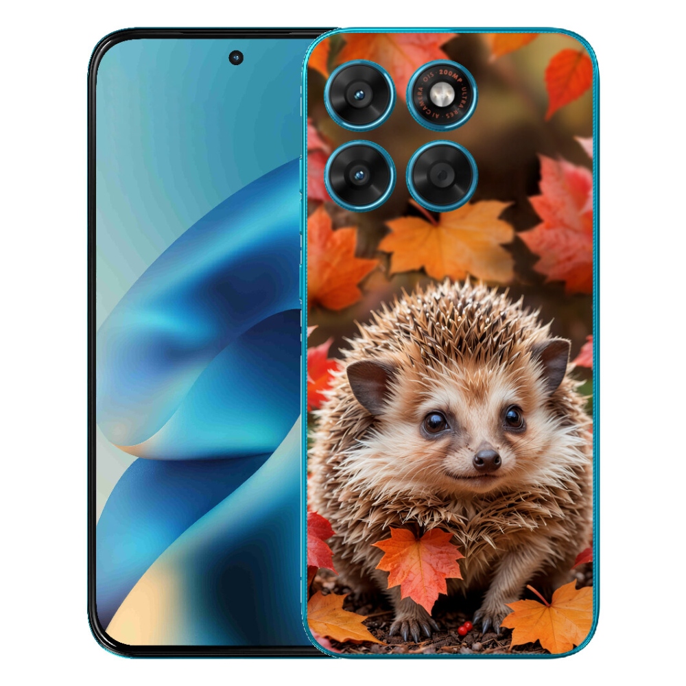 Gelový kryt mmCase na Motorola Moto G87/G77/G67 - ježek v listí