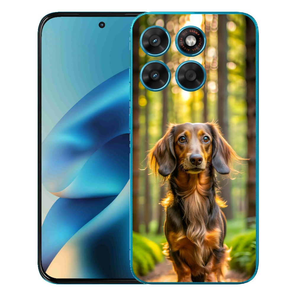 Gelový kryt mmCase na Motorola Moto G87/G77/G67 - jezevčík 4
