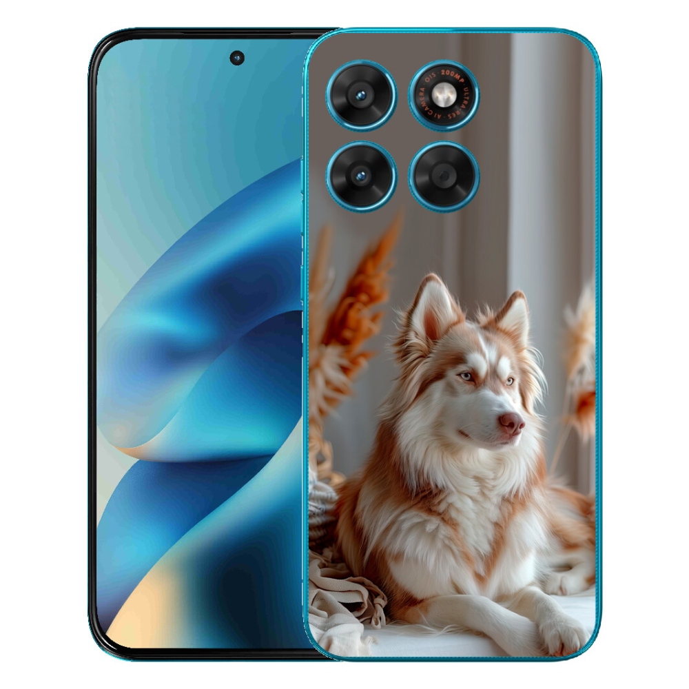 Gelový kryt mmCase na Motorola Moto G87/G77/G67 - klidný sibiřský husky