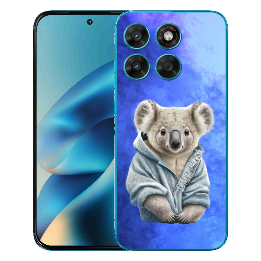 Gelový kryt mmCase na Motorola Moto G87/G77/G67 - koala ve svetru