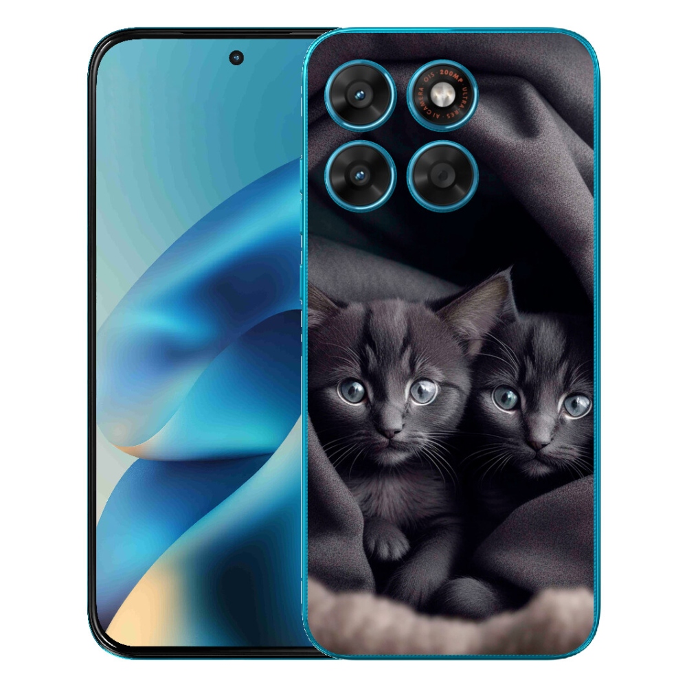 Gelový kryt mmCase na Motorola Moto G87/G77/G67 - kočičí duo