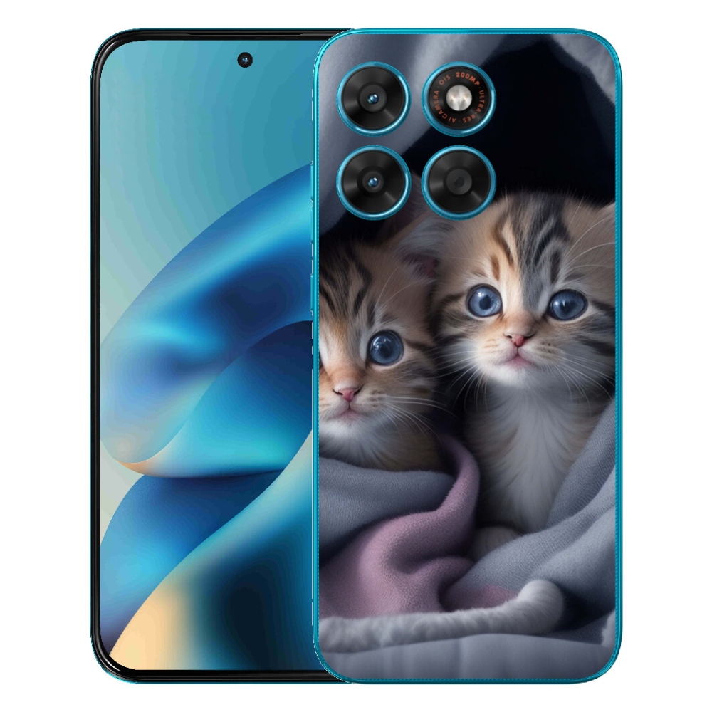 Gelový kryt mmCase na Motorola Moto G87/G77/G67 - kočičí duo 2