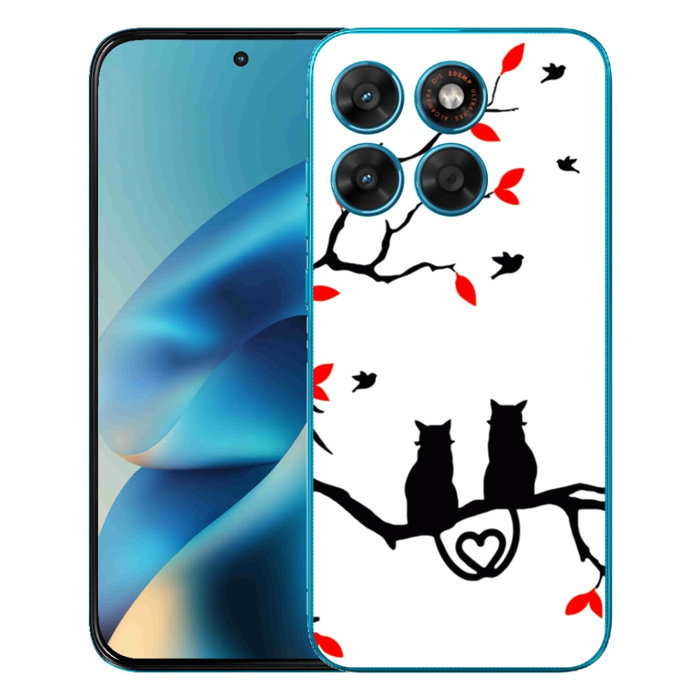Gelový kryt mmCase na Motorola Moto G87/G77/G67 - kočičí láska