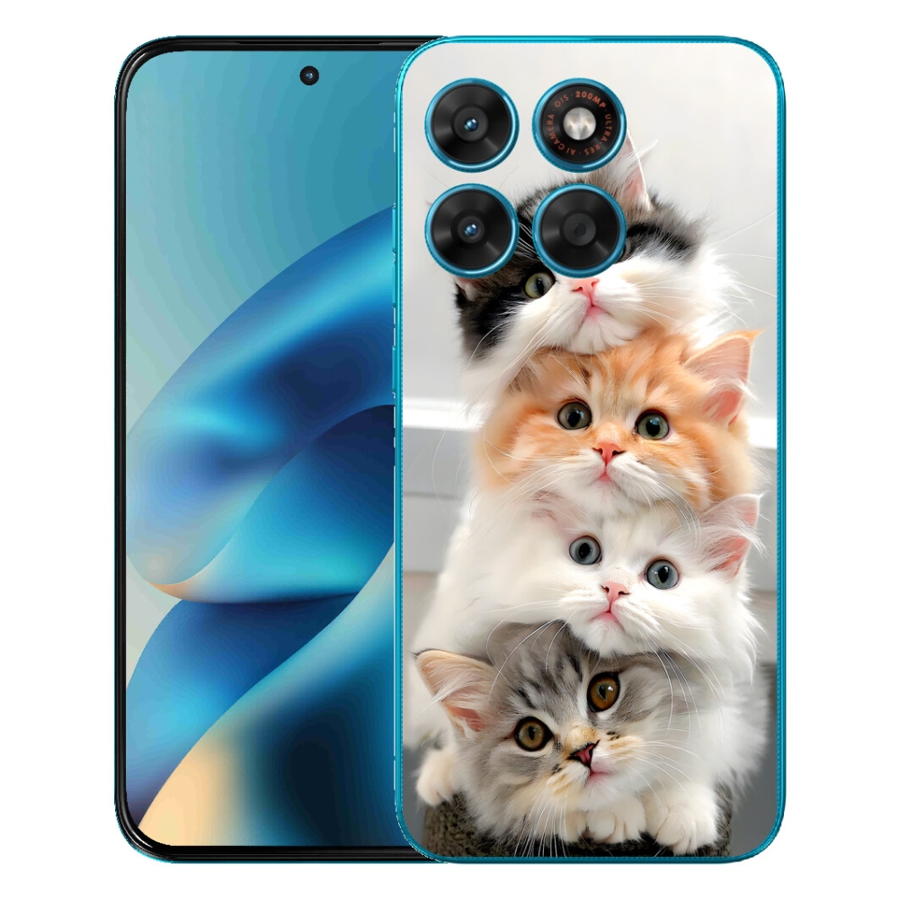Gelový kryt mmCase na Motorola Moto G87/G77/G67 - kočičí parta