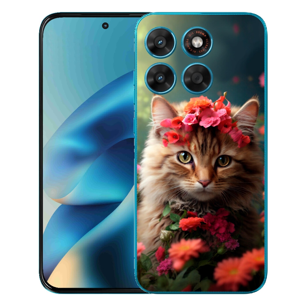 Gelový kryt mmCase na Motorola Moto G87/G77/G67 - kočíčí princezna