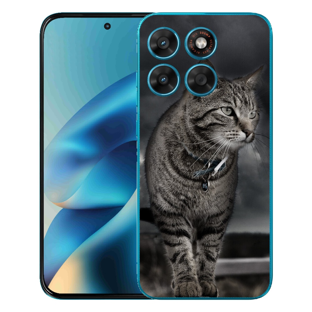 Gelový kryt mmCase na Motorola Moto G87/G77/G67 - kočka
