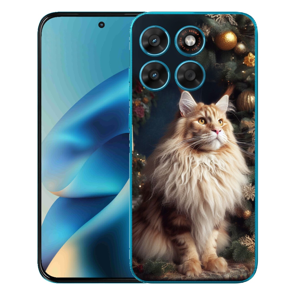 Gelový kryt mmCase na Motorola Moto G87/G77/G67 - kočka u stromku