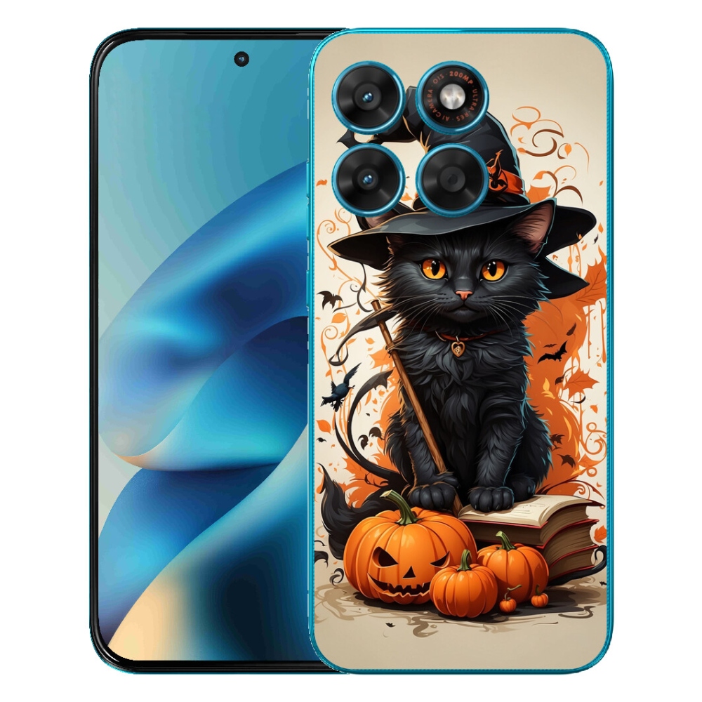 Gelový kryt mmCase na Motorola Moto G87/G77/G67 - kocour čaroděj