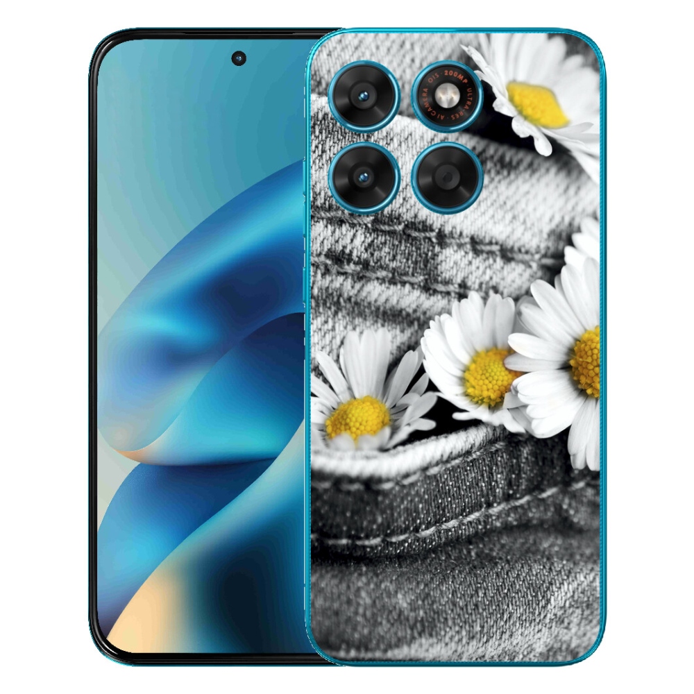 Gelový kryt mmCase na Motorola Moto G87/G77/G67 - kopretiny