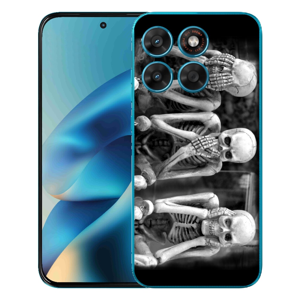 Gelový kryt mmCase na Motorola Moto G87/G77/G67 - kostlivci