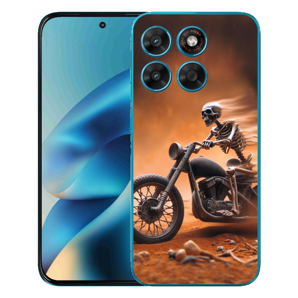 Gelový kryt mmCase na Motorola Moto G87/G77/G67 - kostra na motorce
