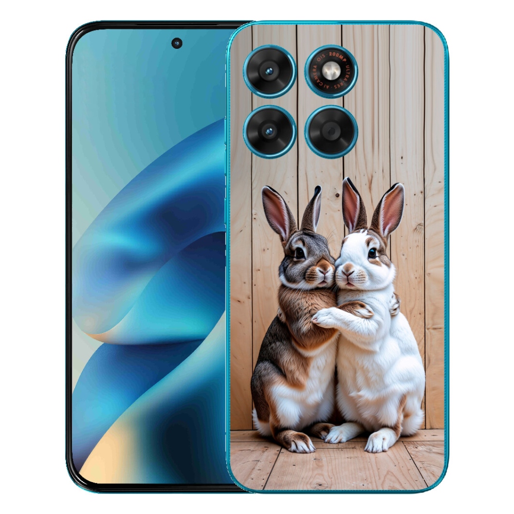 Gelový kryt mmCase na Motorola Moto G87/G77/G67 - králičí pár
