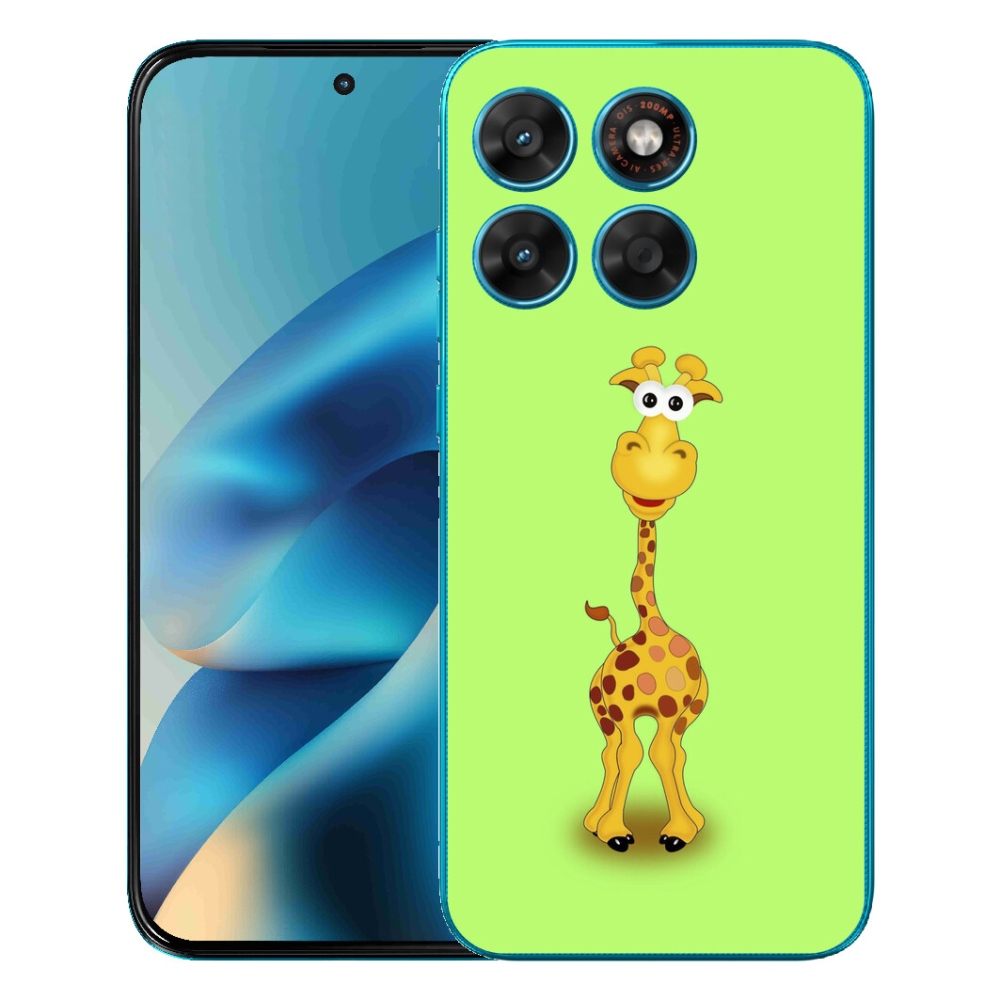 Gelový kryt mmCase na Motorola Moto G87/G77/G67 - kreslená žirafa