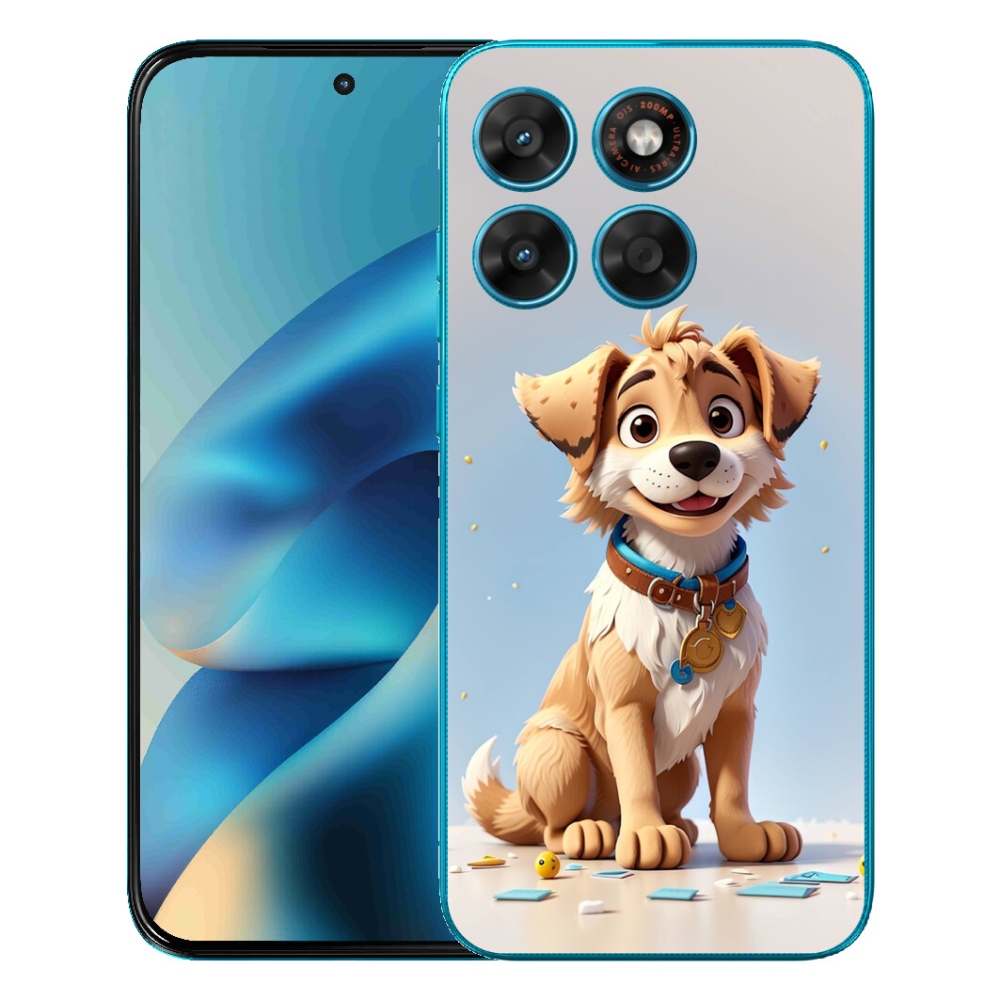 Gelový kryt mmCase na Motorola Moto G87/G77/G67 - kreslené štěně
