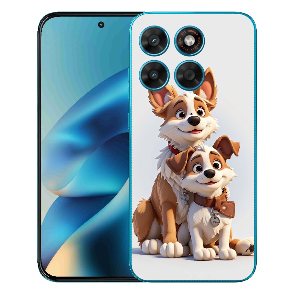 Gelový kryt mmCase na Motorola Moto G87/G77/G67 - kreslení psi