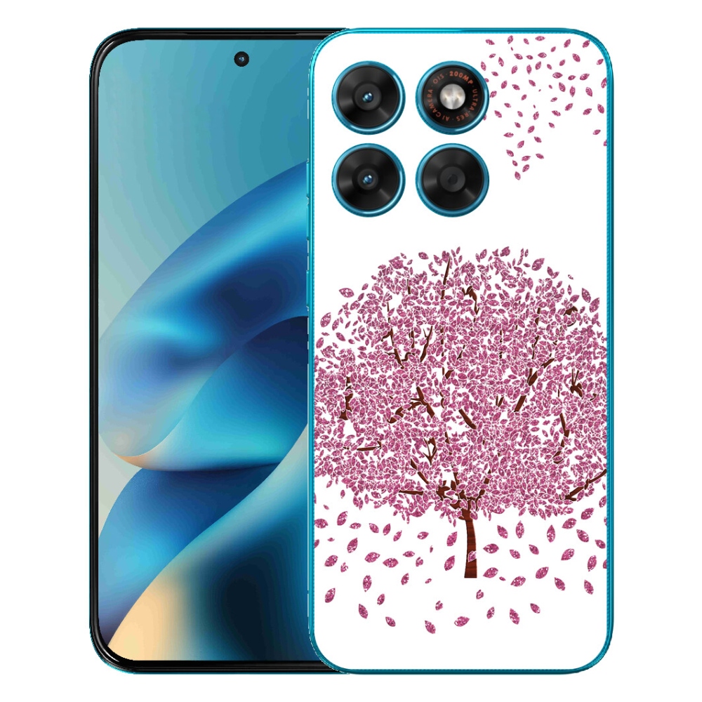 Gelový kryt mmCase na Motorola Moto G87/G77/G67 - kreslený strom s listy