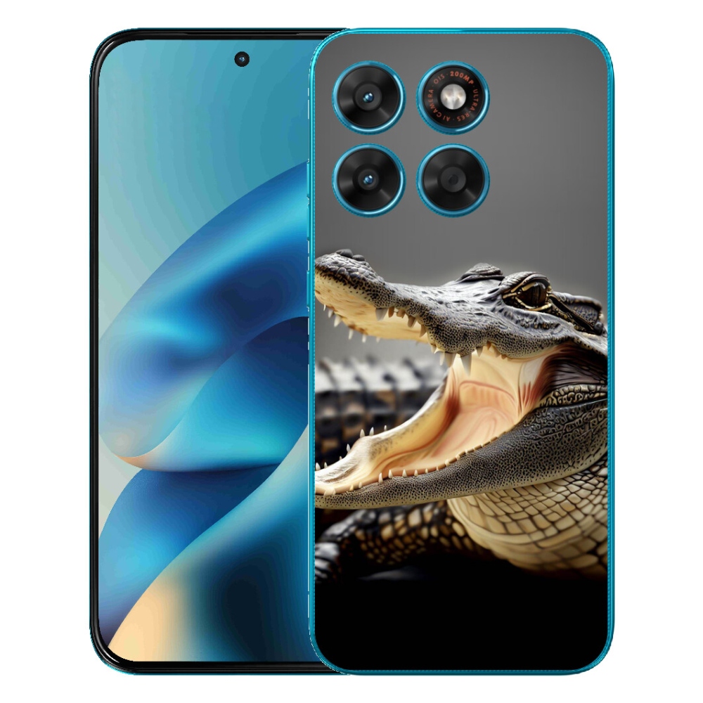 Gelový kryt mmCase na Motorola Moto G87/G77/G67 - krokodýl