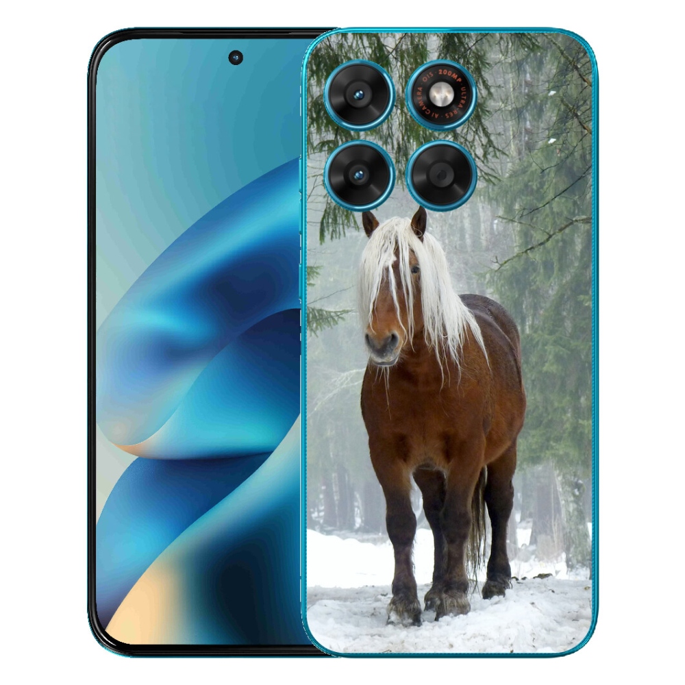 Gelový kryt mmCase na Motorola Moto G87/G77/G67 - kůň v lese