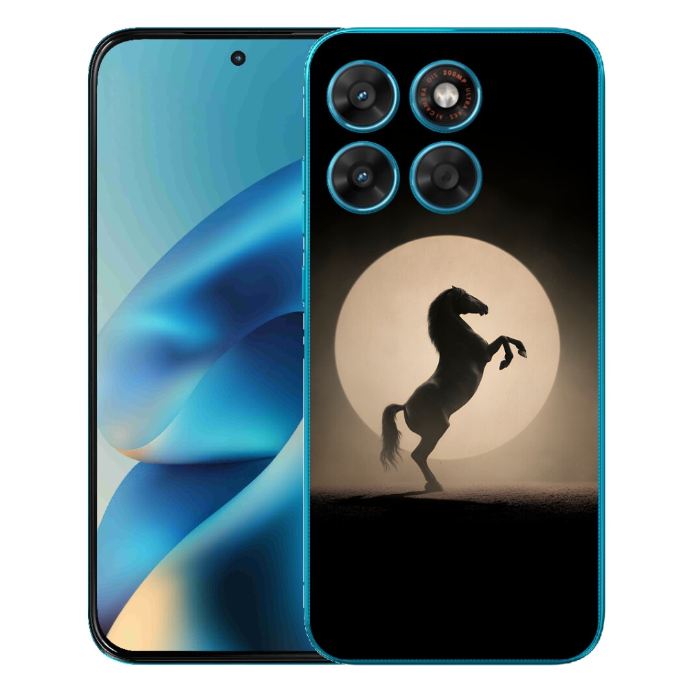Gelový kryt mmCase na Motorola Moto G87/G77/G67 - kůň v siluetě