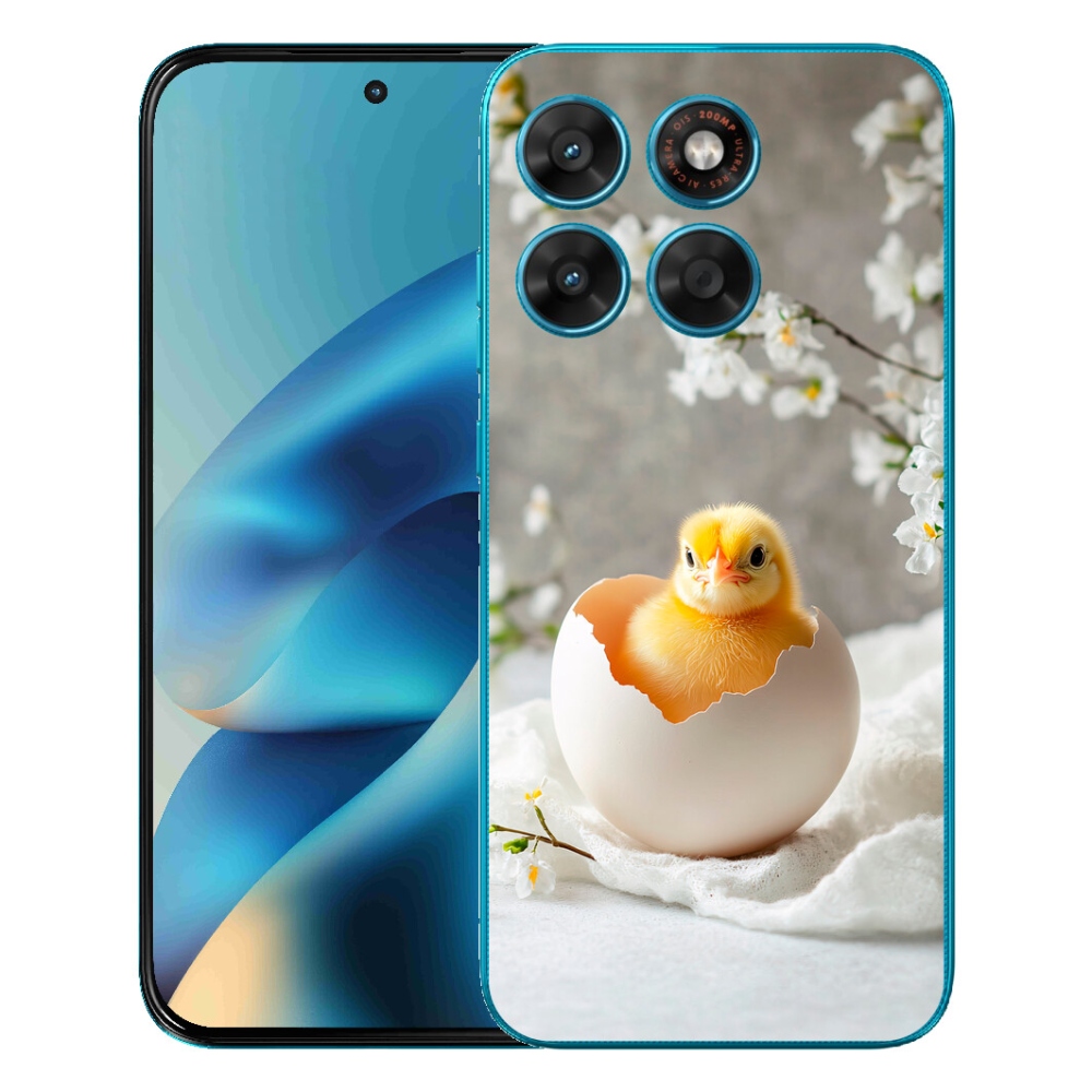 Gelový kryt mmCase na Motorola Moto G87/G77/G67 - kuřátko