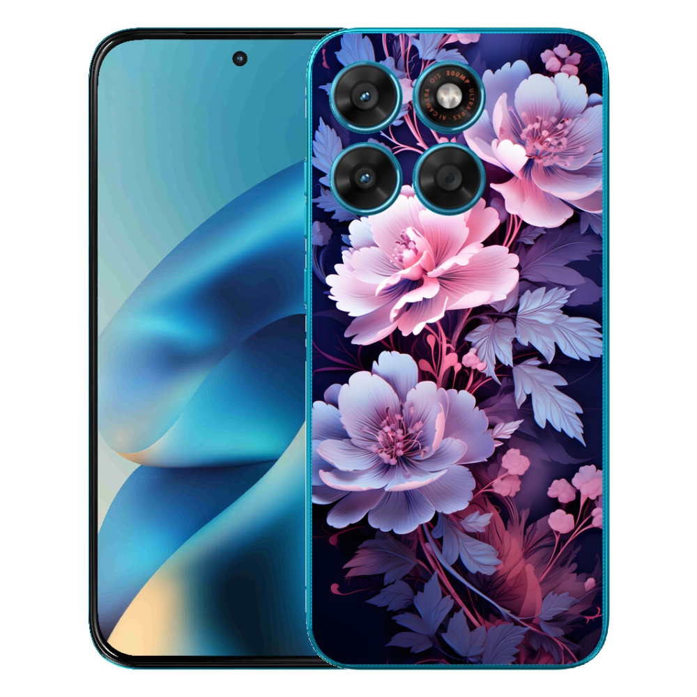 Gelový kryt mmCase na Motorola Moto G87/G77/G67 - květiny 11