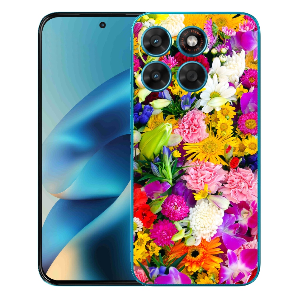 Gelový kryt mmCase na Motorola Moto G87/G77/G67 - květiny 12