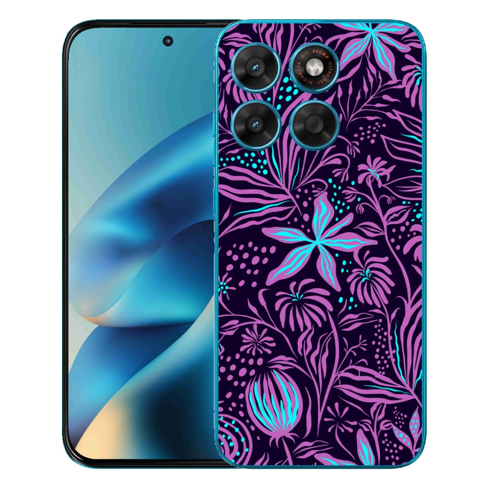 Gelový kryt mmCase na Motorola Moto G87/G77/G67 - květiny 2