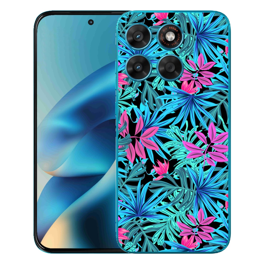Gelový kryt mmCase na Motorola Moto G87/G77/G67 - květiny 3