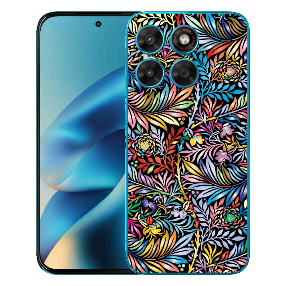 Gelový kryt mmCase na Motorola Moto G87/G77/G67 - květiny 5