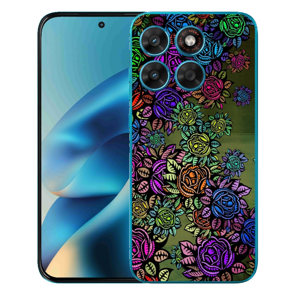 Gelový kryt mmCase na Motorola Moto G87/G77/G67 - květiny 6